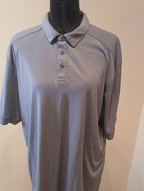 Men's Heather Grey Performance Polo Shirt